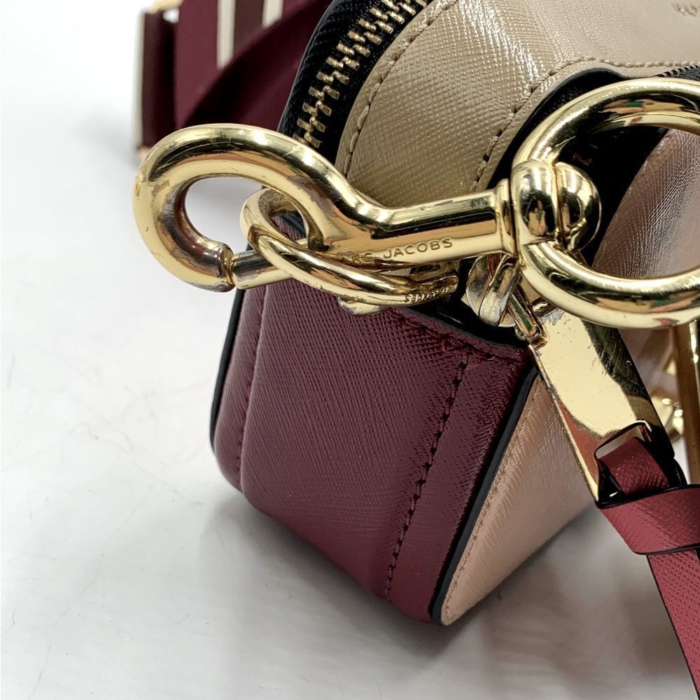 Auth Marc Jacobs Pink Beige Snapshot Crossbody Camera Bag Preloved Very Good - Picture 9 of 13